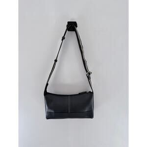 Lamarthe Black Leather Satchel Handbag Purse